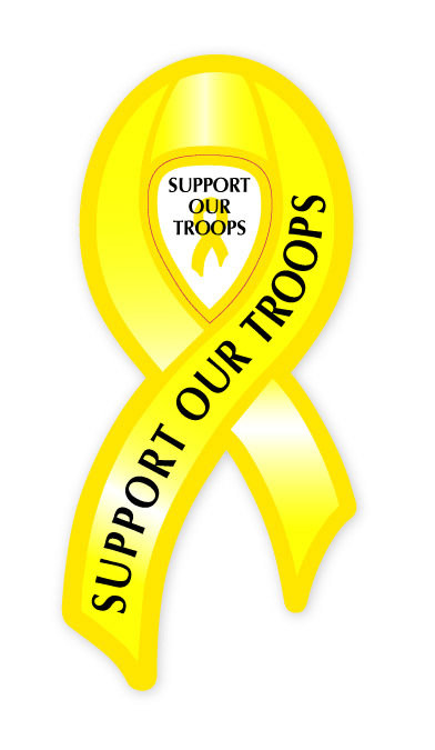 Magnetic Ribbon: Support Our Troops