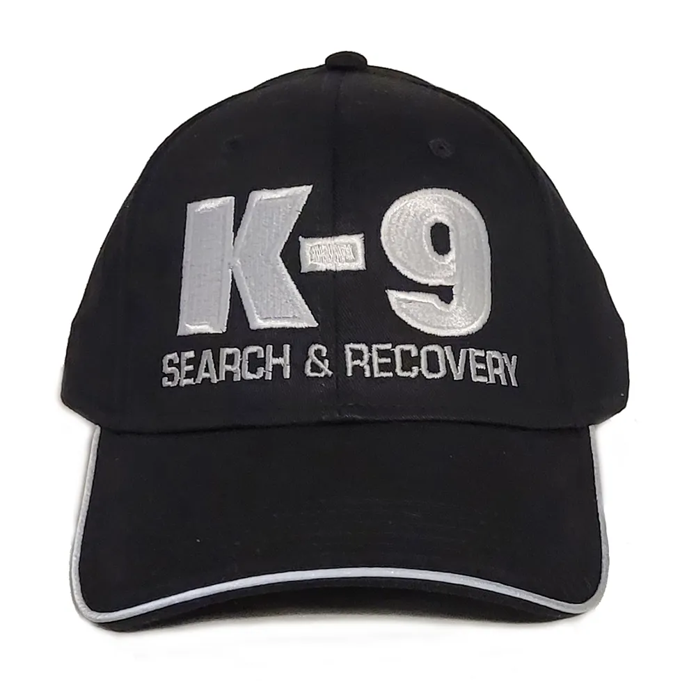 Ball Cap (Reflective): K-9 SEARCH &amp; RECOVERY, Color of Ball Cap: Black