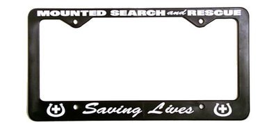 License Plate Frame: Mounted Search & Rescue