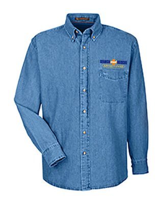 Long Sleeve Denim Shirt: Mounted Search & Rescue