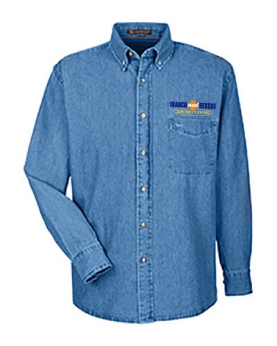 Long Sleeve Denim Shirt: Search &amp; Rescue K-9
