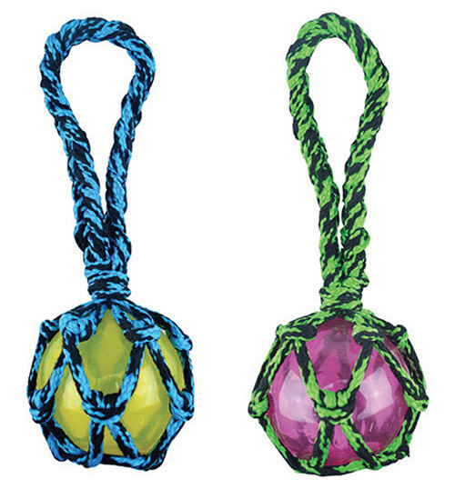 Boss Pet™ Paracord Rope Tug with Squeaker Ball