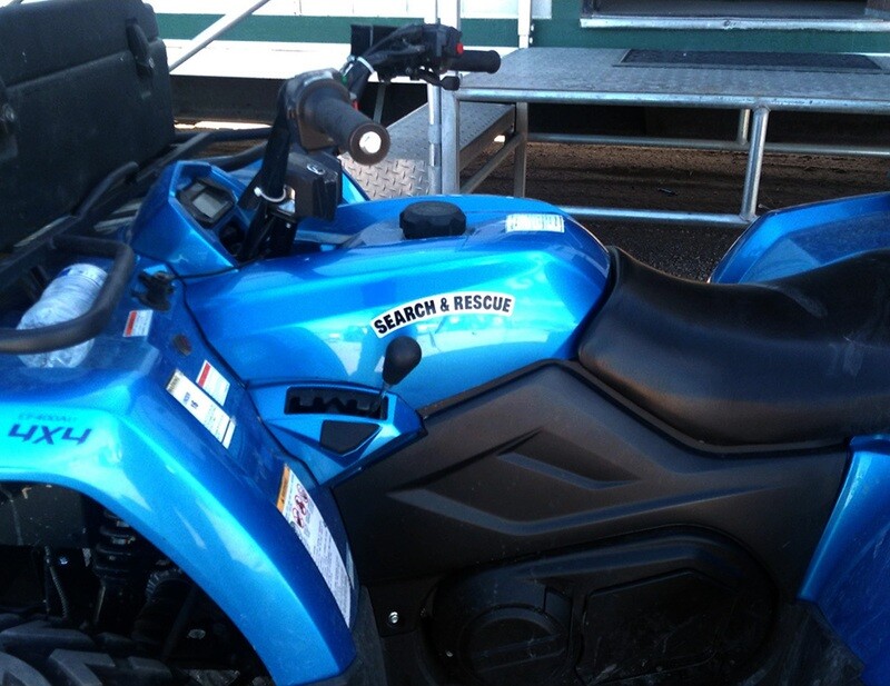 Helmet Decal (Reflective): SEARCH &amp; RESCUE Rocker Wide