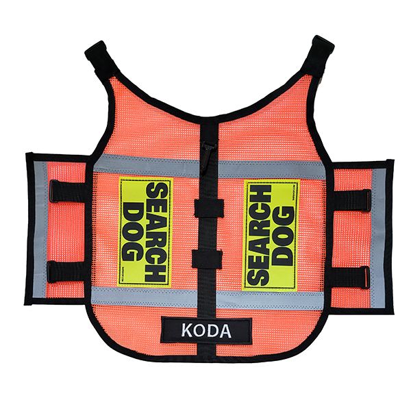 Standard K-9 Vest (Mesh) with Reflective Accents &amp; Add-On Strip for Accessories (Light &amp; Bell)
