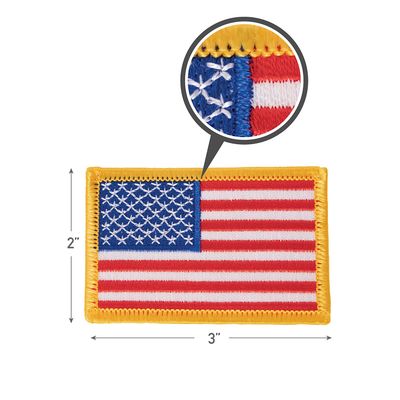 Embroidered Patch: U.S. Flag - 2" x 3"