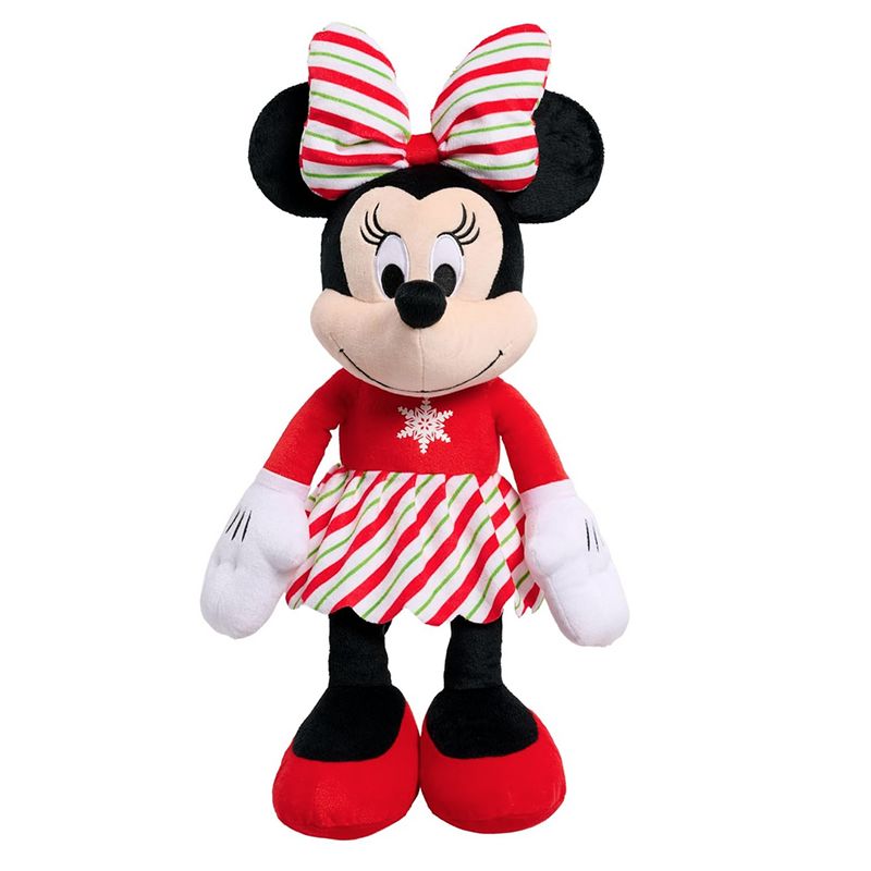 Disney® Large Minnie Mouse Yuletide Stripes Plush