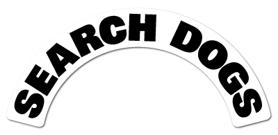 Helmet Decal (Reflective): SEARCH DOGS Rocker
