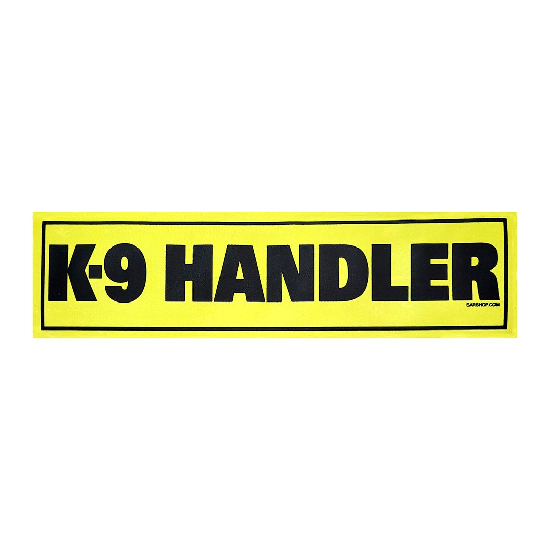 Reflective Patch: K-9 HANDLER with Hook - 12" x 2-7/8"