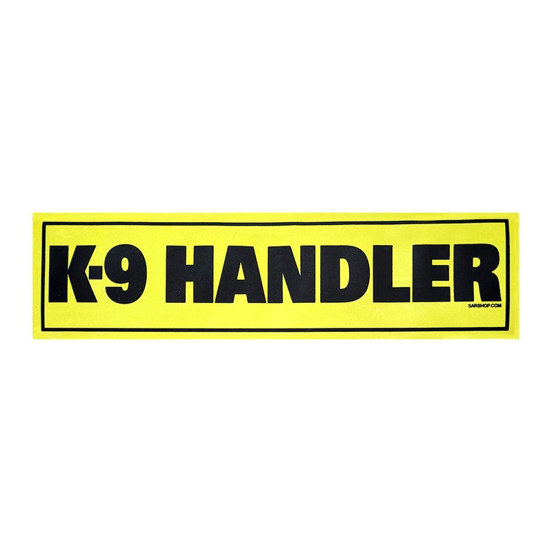 Reflective Patch: K-9 HANDLER with Hook - 12" x 2-7/8"