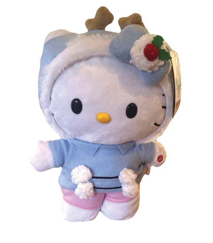 Animated Hello Kitty Plush Side Steps to "Frosty the Snowman"