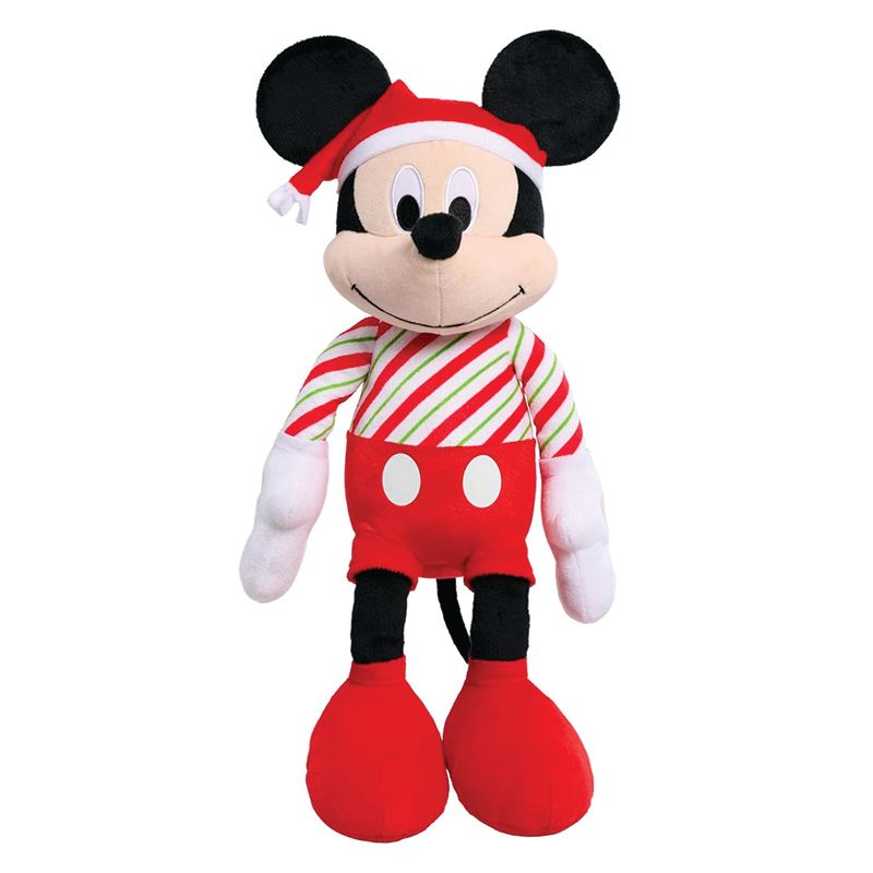 Disney® Large Mikey Mouse Yuletide Stripes Plush