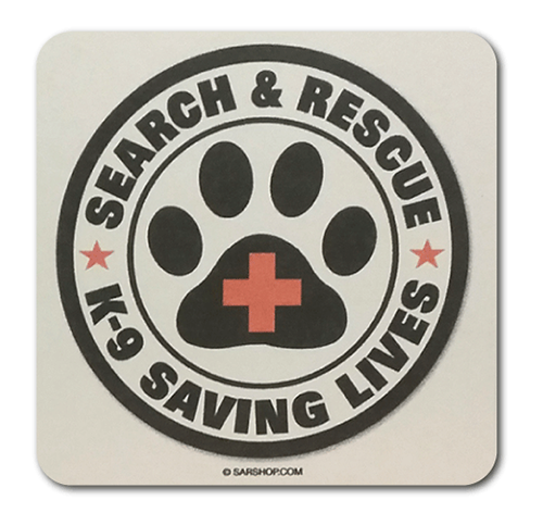 Coaster: SAR K-9 Saving Lives Logo