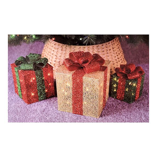 Merry Brite® 3 Piece Outdoor Gift Box Set