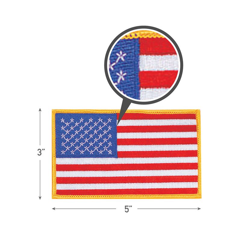 Embroidered Patch: U.S. Flag - 3" x 5"
