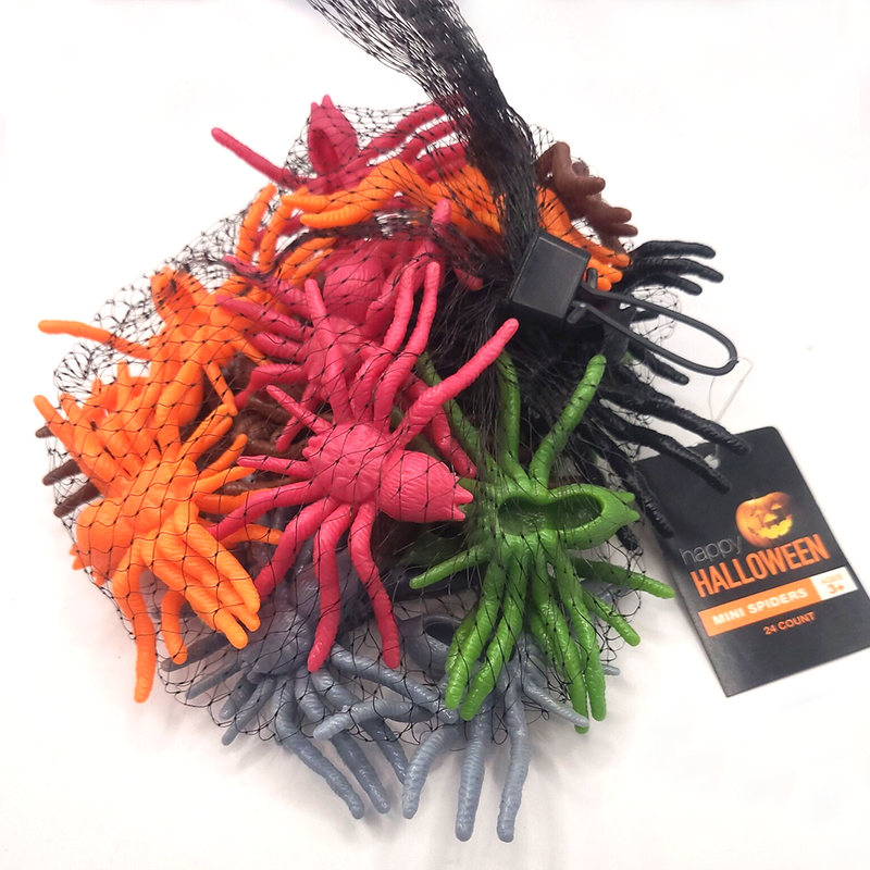 Mini Rubber Spiders - Bag of 24