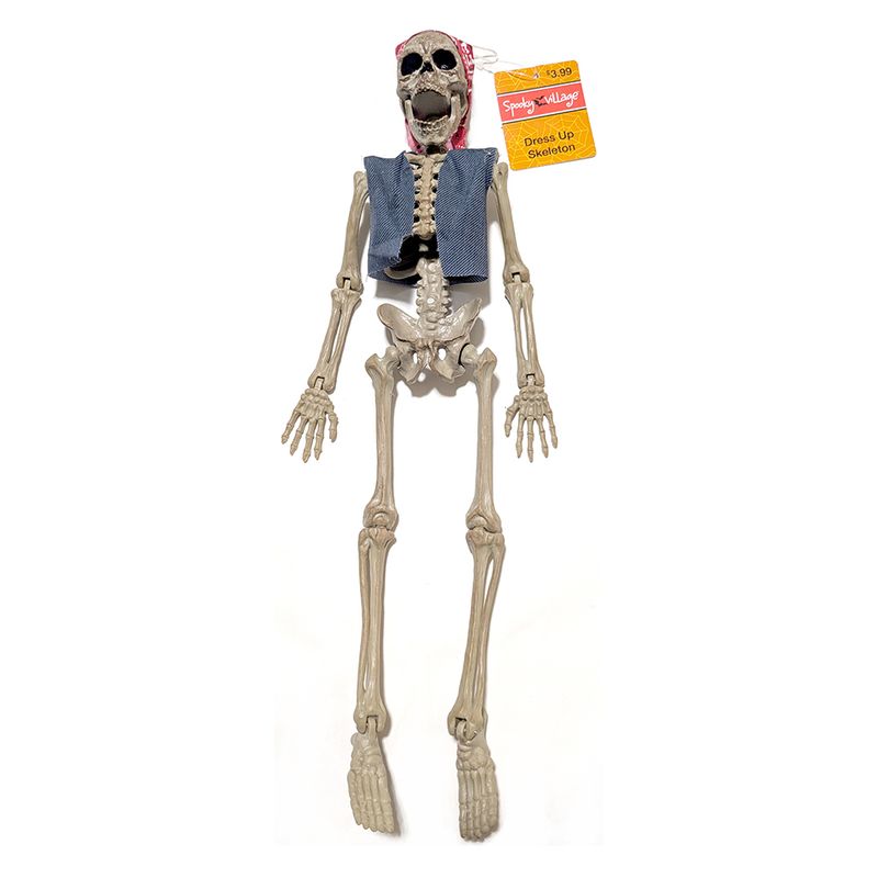 Spooky Time™ Dress Up Skeleton: Pirate with Red Bandana