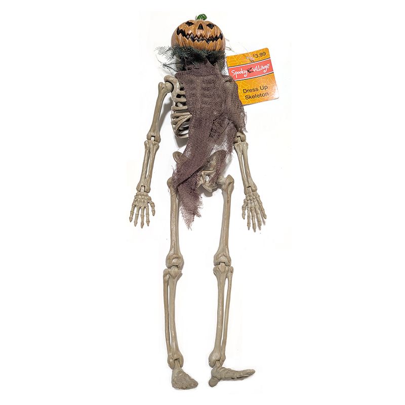 Spooky Time™ Dress Up Skeleton: Pumpkin Head