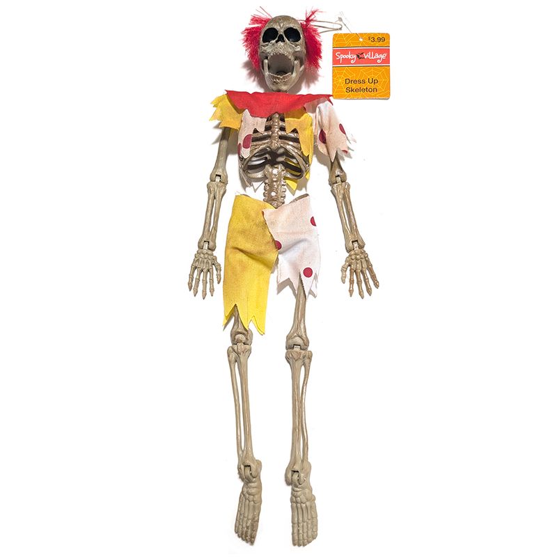 Spooky Time™ Dress Up Skeleton: Clown