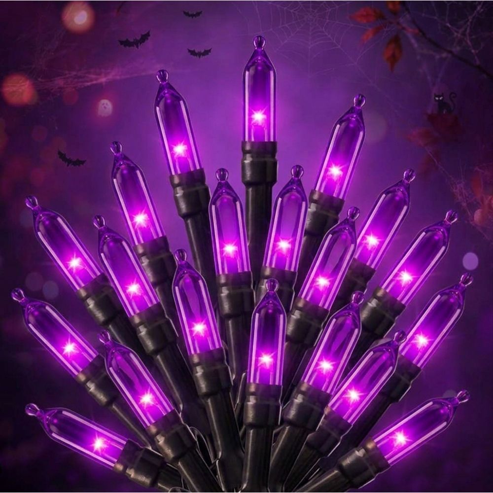 Spooky Village™ 70 Halloween Lights - Purple Bulbs