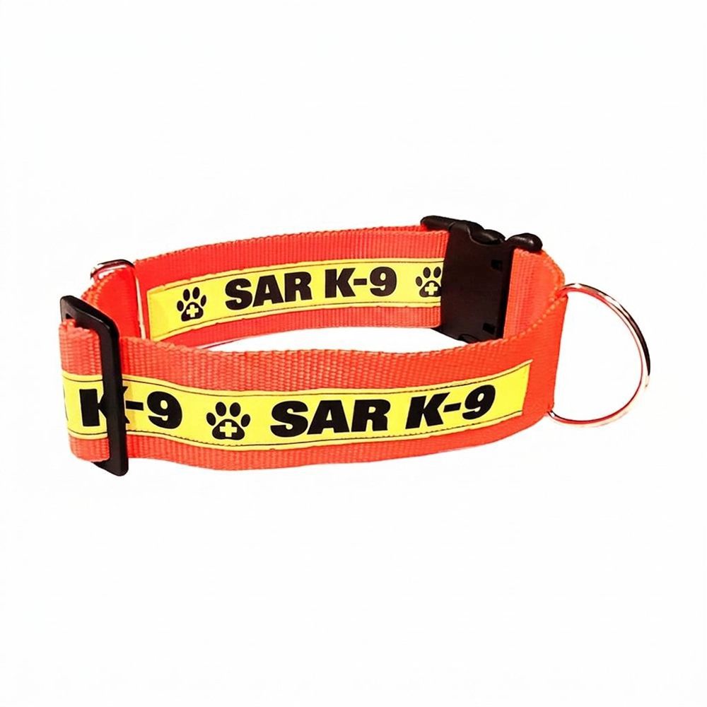 Reflective Dog Collar (Plastic Buckle): SAR K-9 - 2" Width