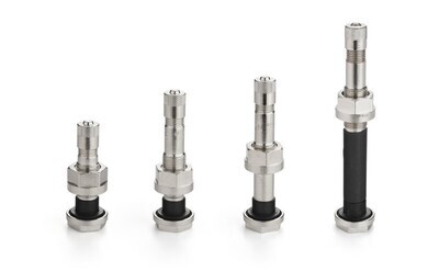 Straight nickel plated valve length 40mm
