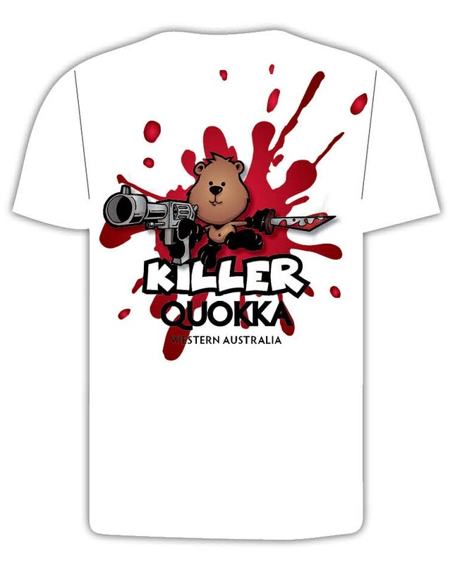 Killer Quokka - Quokka with a Gun T-Shirt - White
