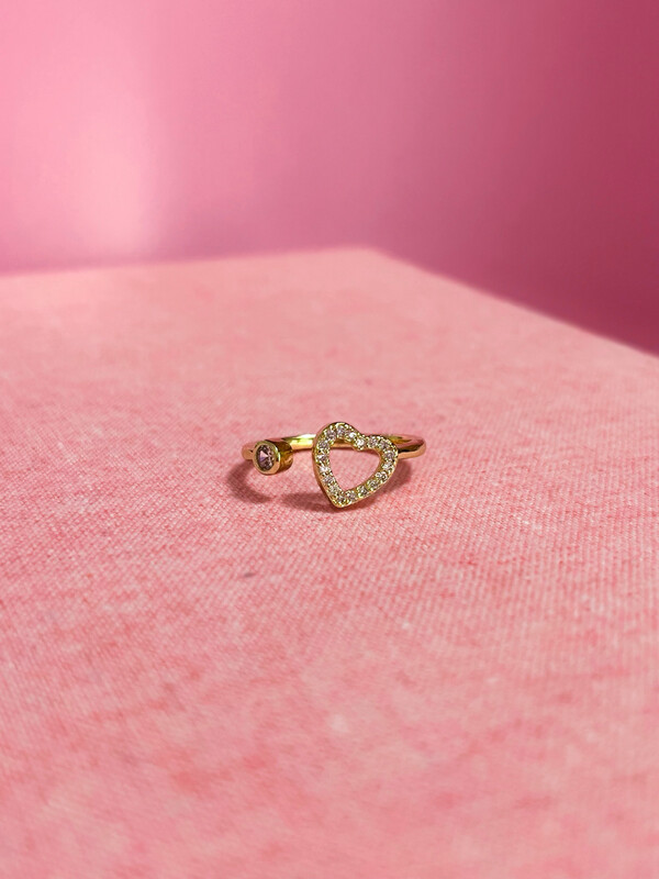 Anillo de Corazón y Circonia