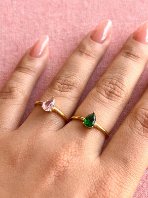 Anillo de Circonia de Gota