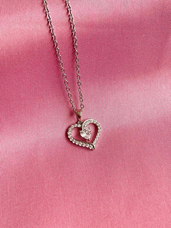 Collar de Corazón de Cristales