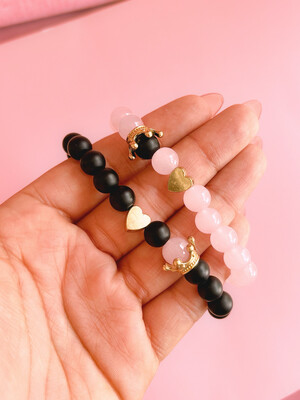 Pulseras con Corazón y Corona