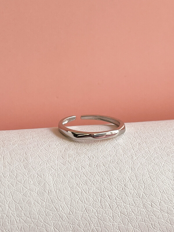 Anillo Plateado Para Hombre