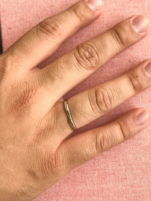 Anillo Plateado Para Hombre