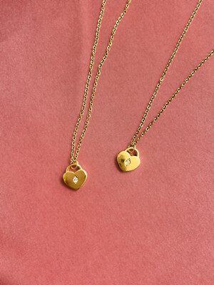 Collar de Corazón Candado