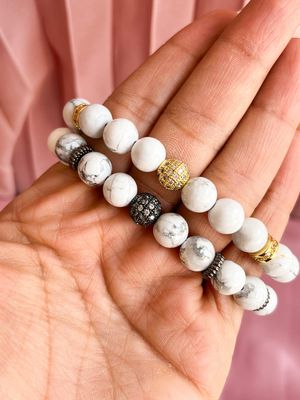 Pulseras de acero inoxidable con detalles de circonias