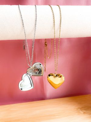 Relicario Corazón Liso (collar o llavero)