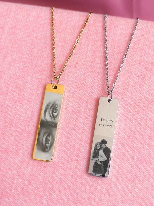 Collar Personalizado con Medalla Rectangular