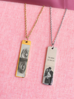 Collar Personalizado con Medalla Rectangular