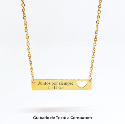 Collar Rectangular con Corazón