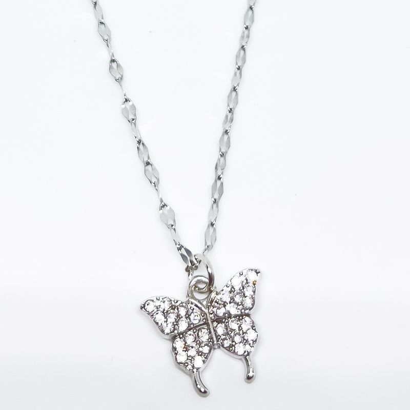Collar de Mariposa Plateado