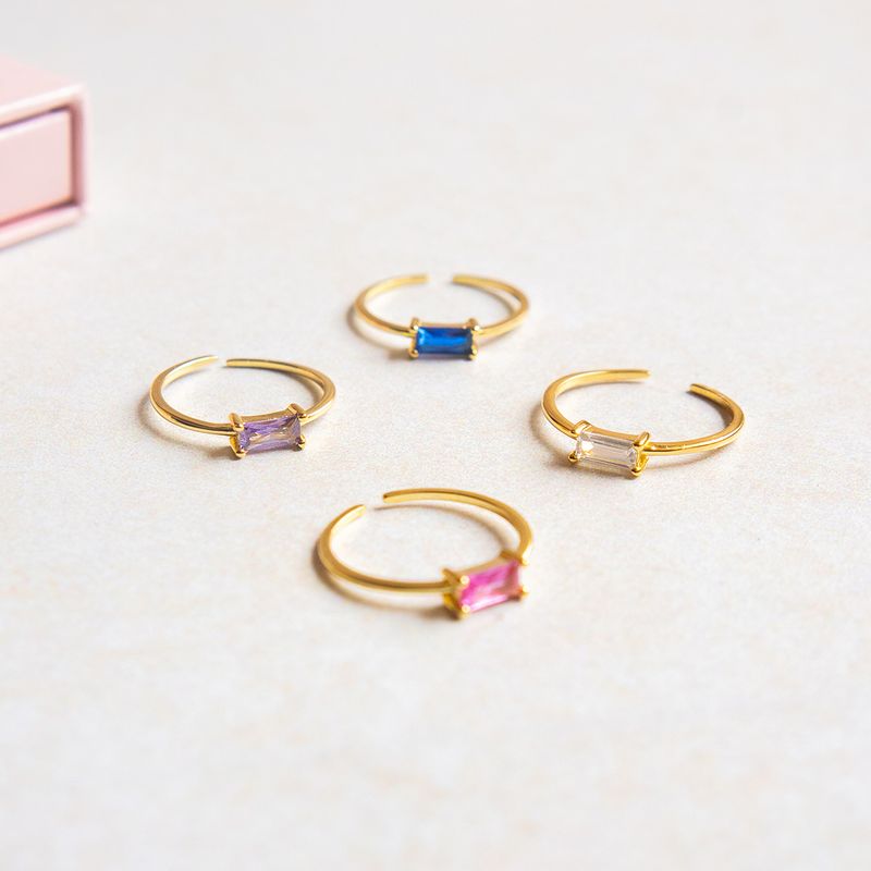 Anillo de Circonia Cuadrada