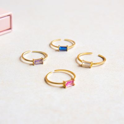 Anillo de Circonia Cuadrada