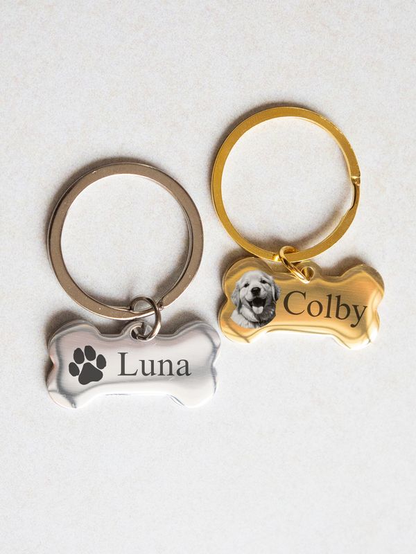 Plaquita Para mascota (Para collar o Llavero)