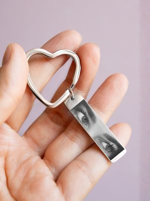 Llavero Personalizado Con Argolla de Corazón