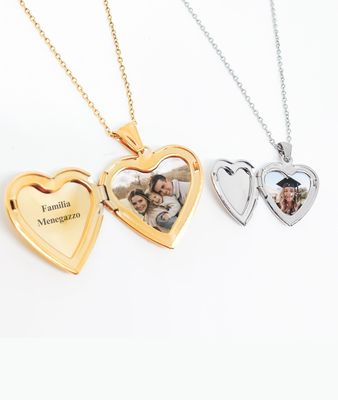 Relicario Corazón Liso (collar o llavero)