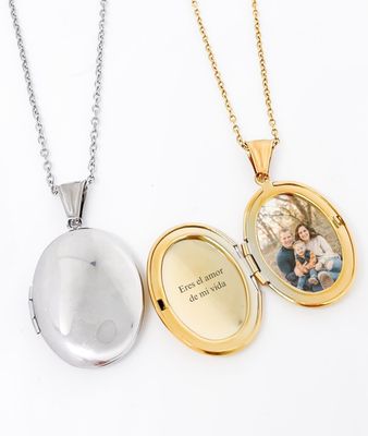 Relicario Ovalado Liso (collar o llavero)