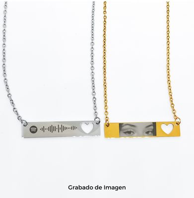 Collar Rectangular con Corazón