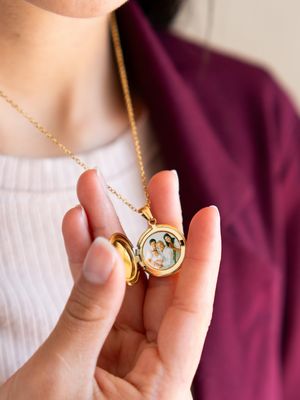 Relicario Redondo Liso (collar o llavero)