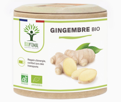 Gingembre bio - Energie Mal transports Digestion en gélules