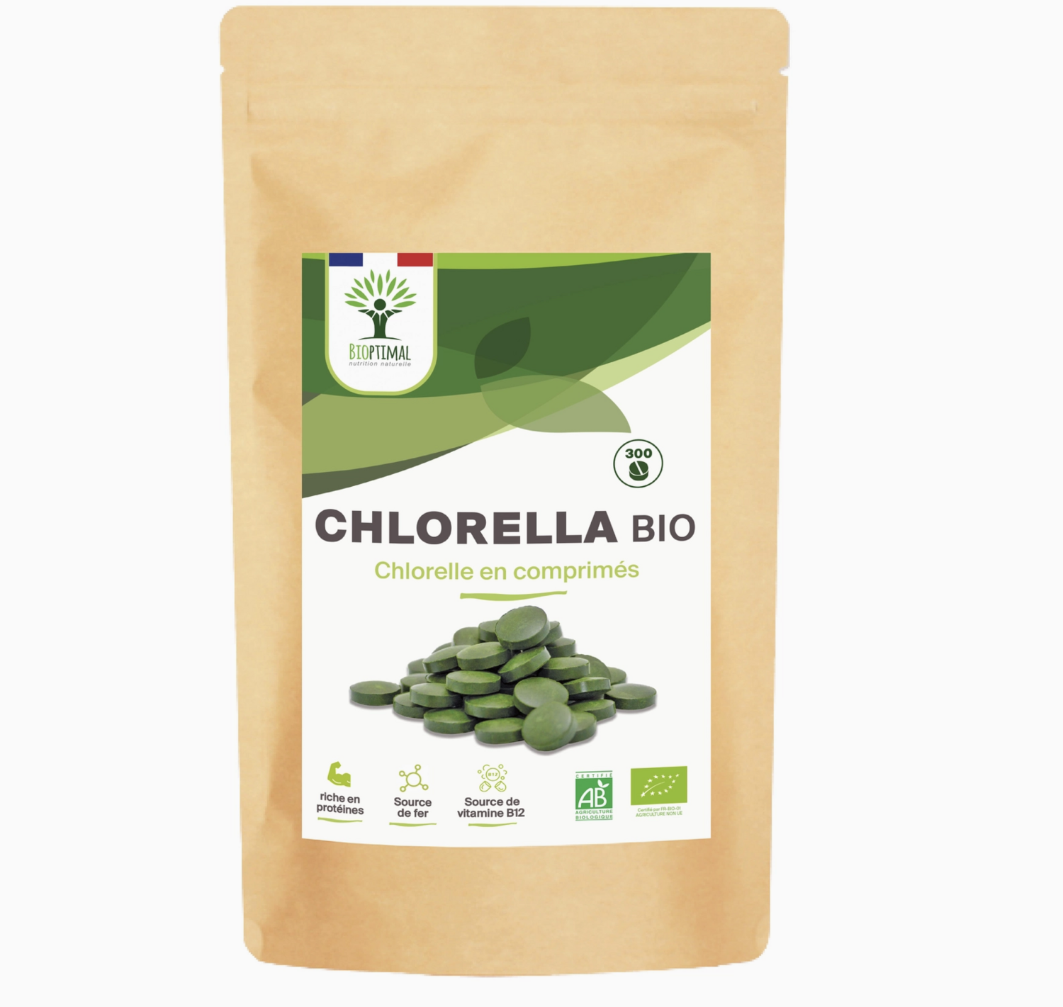 Chlorella bio Protéines B12 - Chlorelle pure - en comprimés