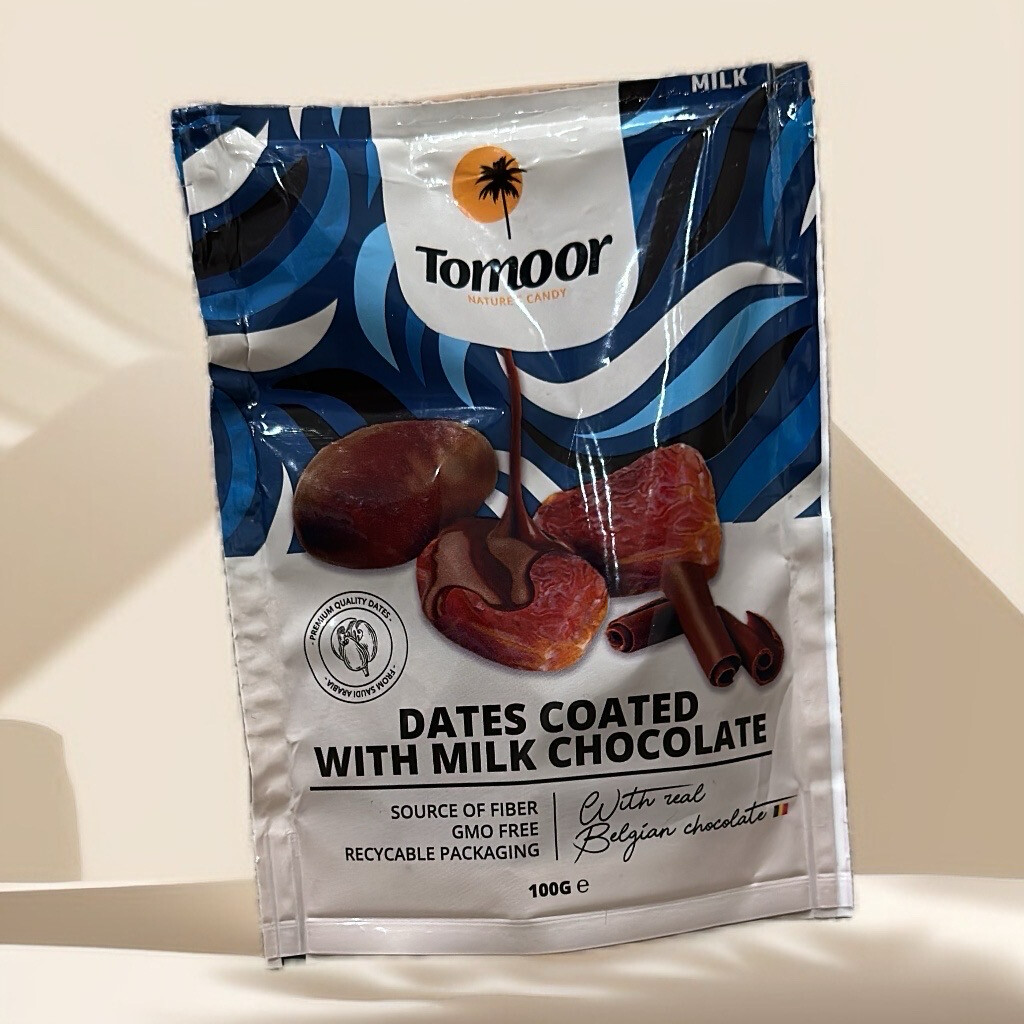 Dattes enrobées de chocolat , noir ou au lait